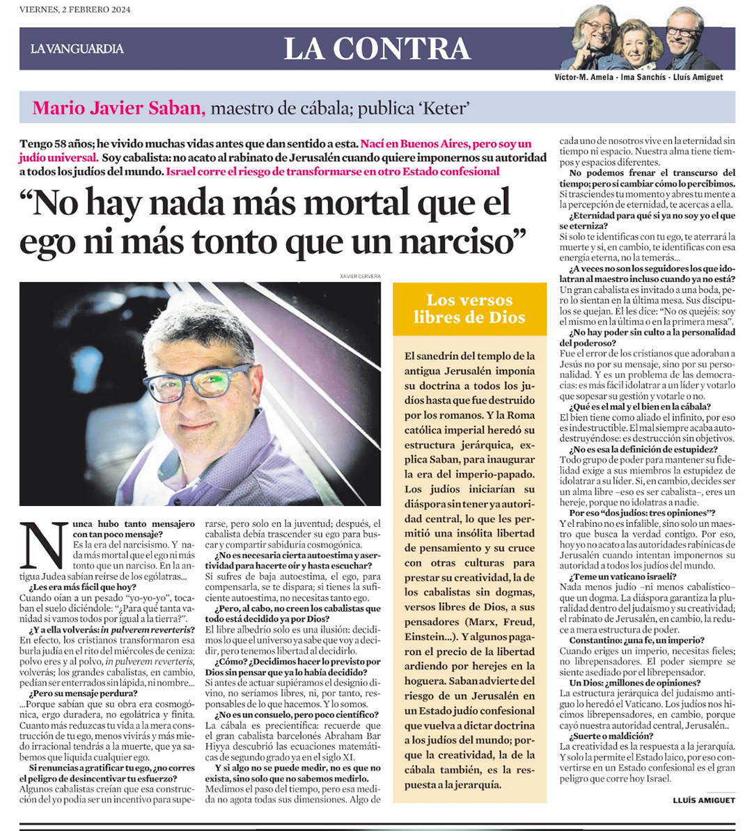 240202 La Vanguardia La Contra captura